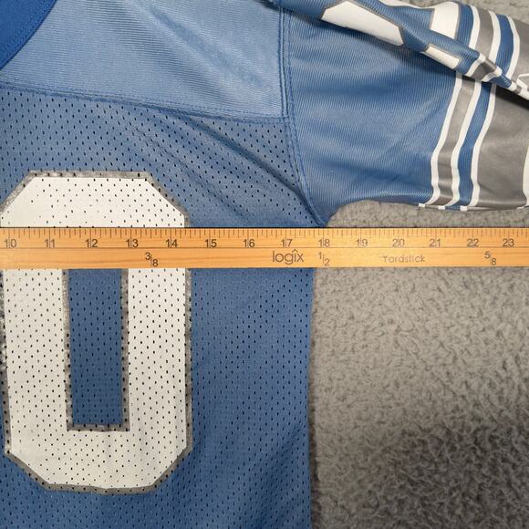 Barry Sanders Detroit Lions Blue Jersey Starter Youth Small 8 Vintage NFL - Picture 6 of 8